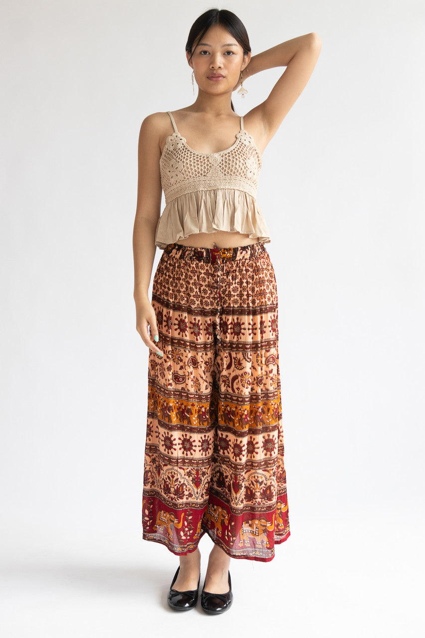 Floral Crochet and Gauze Cami