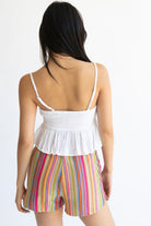 Floral Crochet and Gauze Cami