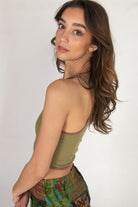Contrast Earth Tones Crop Tank