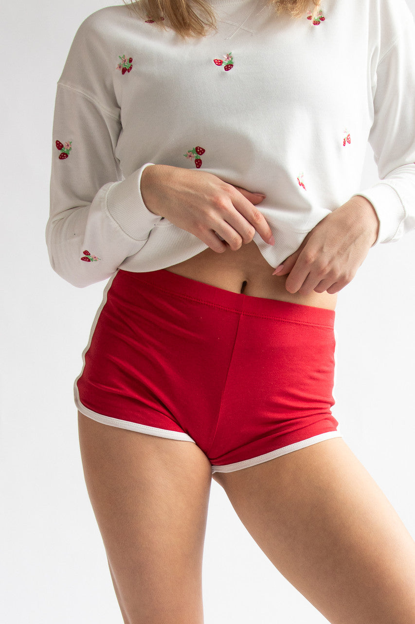 Contrast Trim Dolphin Mini Shorts