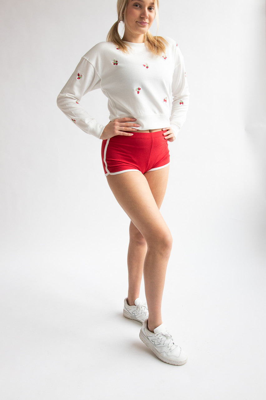 Contrast Trim Dolphin Mini Shorts