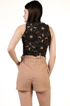 Taupe Paperbag Waist Cargo Shorts