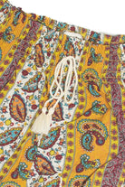 Golden Paisley Floral Short