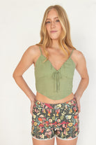 Mushroom & Wildflower Cut Off Shorts