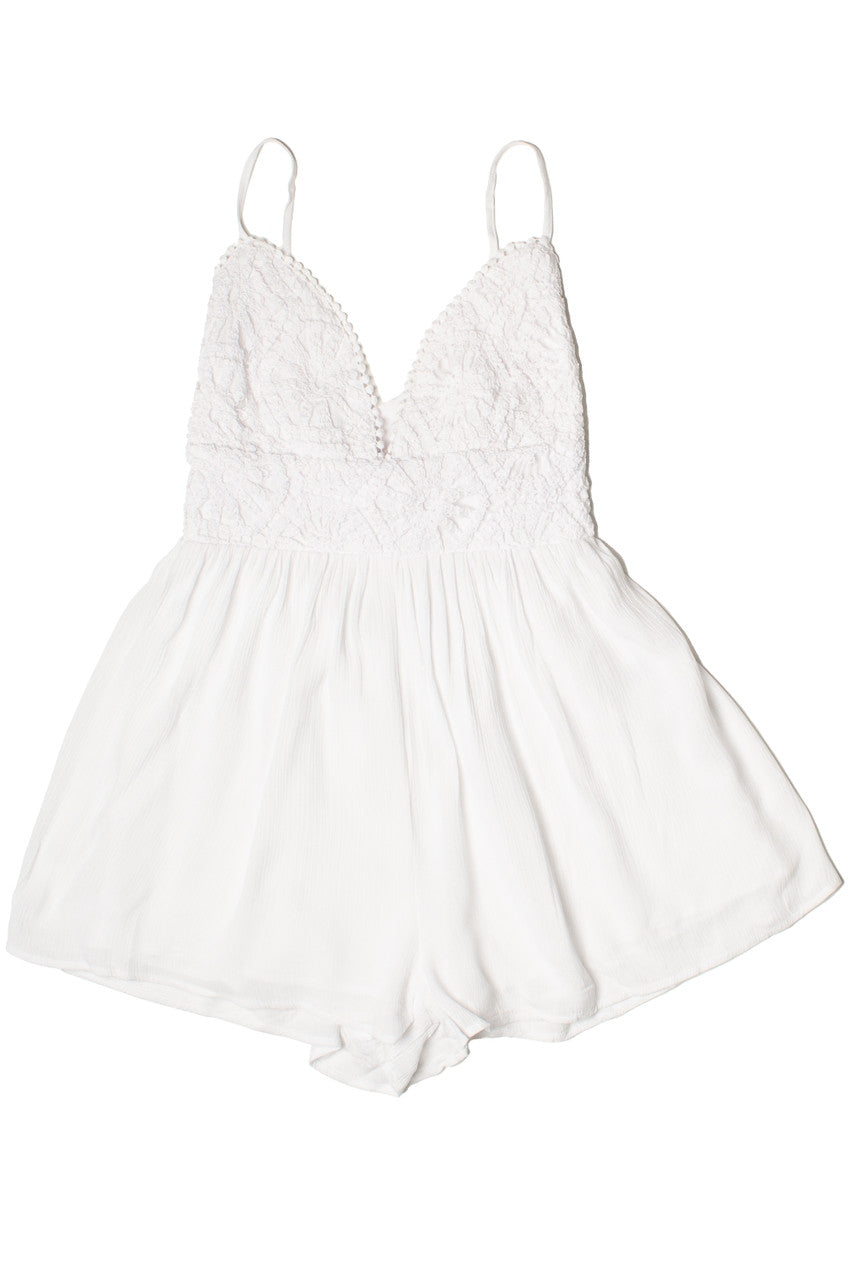 Crochet Lace Top Romper 