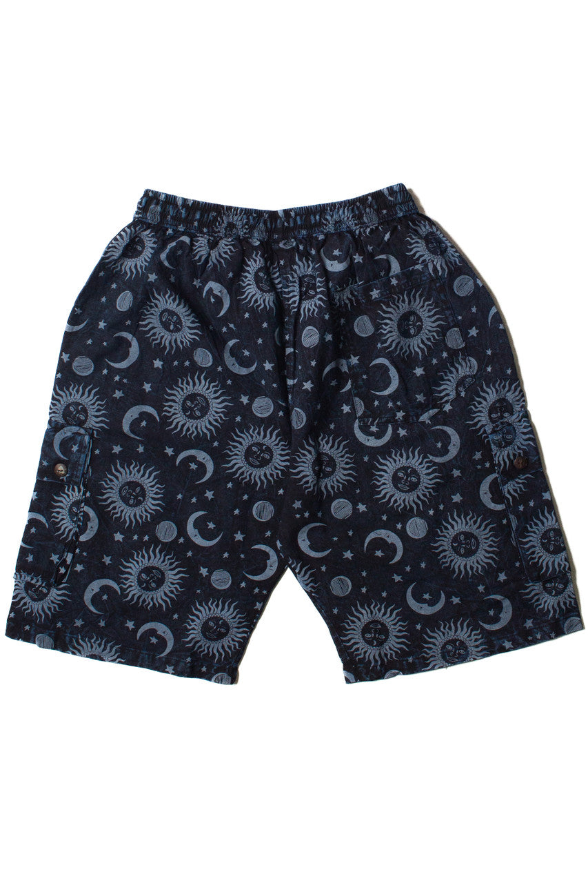 Mineral Wash Celestial Cargo Shorts