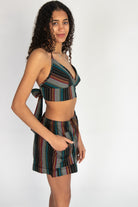 Striped Drawstring Shorts