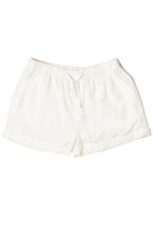 Cuffed Hem Drawstring Tencel Shorts