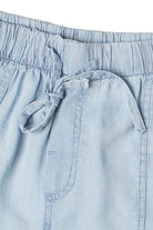 Cuffed Hem Drawstring Tencel Shorts