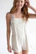 Linen Blend Lightweight Overalls