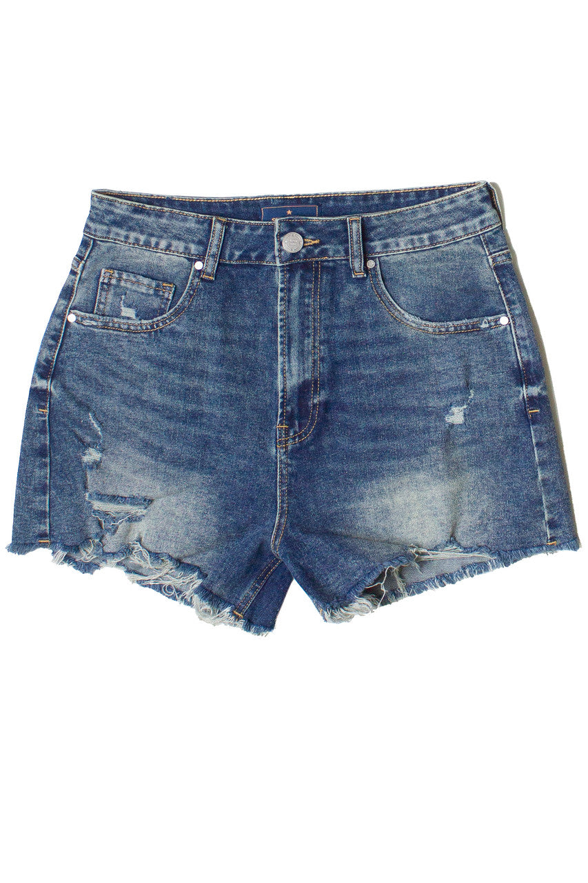 Vintage Wash Distressed Cut Off Shorts