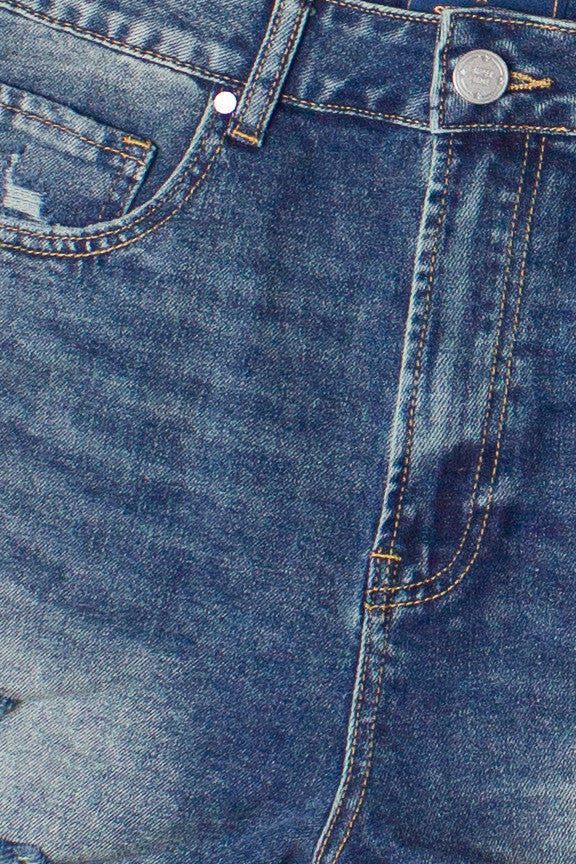 Vintage Wash Distressed Cut Off Shorts