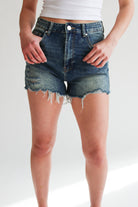 Vintage Wash Distressed Cut Off Shorts