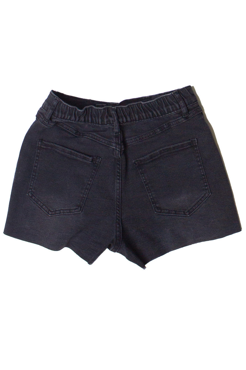 Embroidered Cut Off Denim Shorts