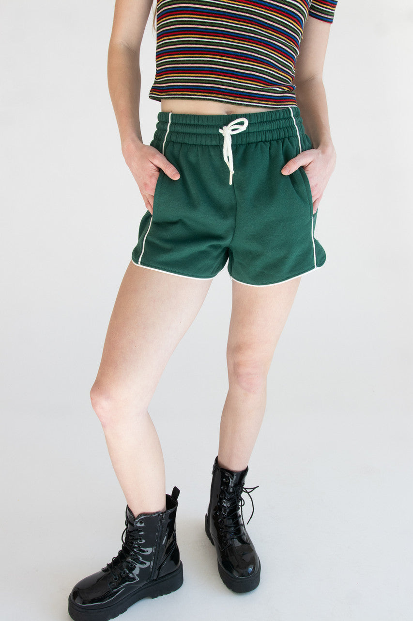 Contrast Piping Dolphin Shorts