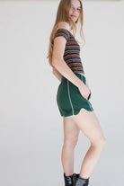 Contrast Piping Dolphin Shorts