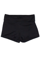 Low Rise Fold Over Shorts - Black