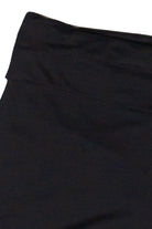 Low Rise Fold Over Shorts - Black