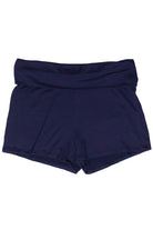 Low Rise Fold Over Shorts - Navy