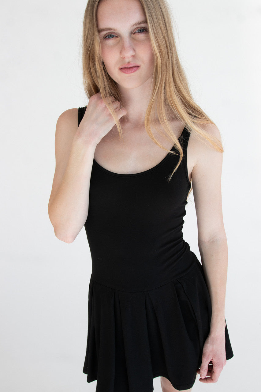 Pleated Skort Mini Dress