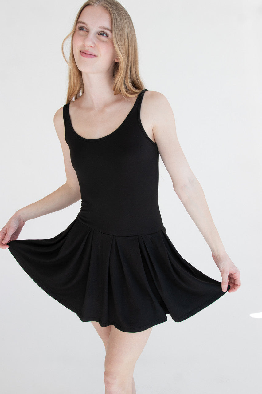 Pleated Skort Mini Dress