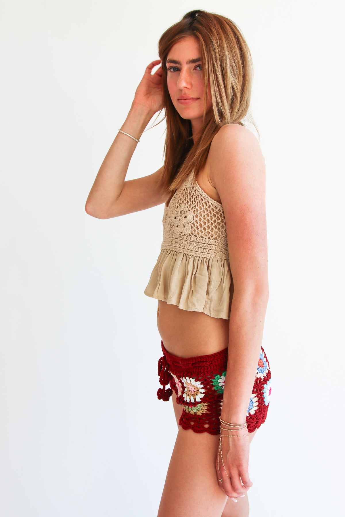 Granny Square Crochet Shorts