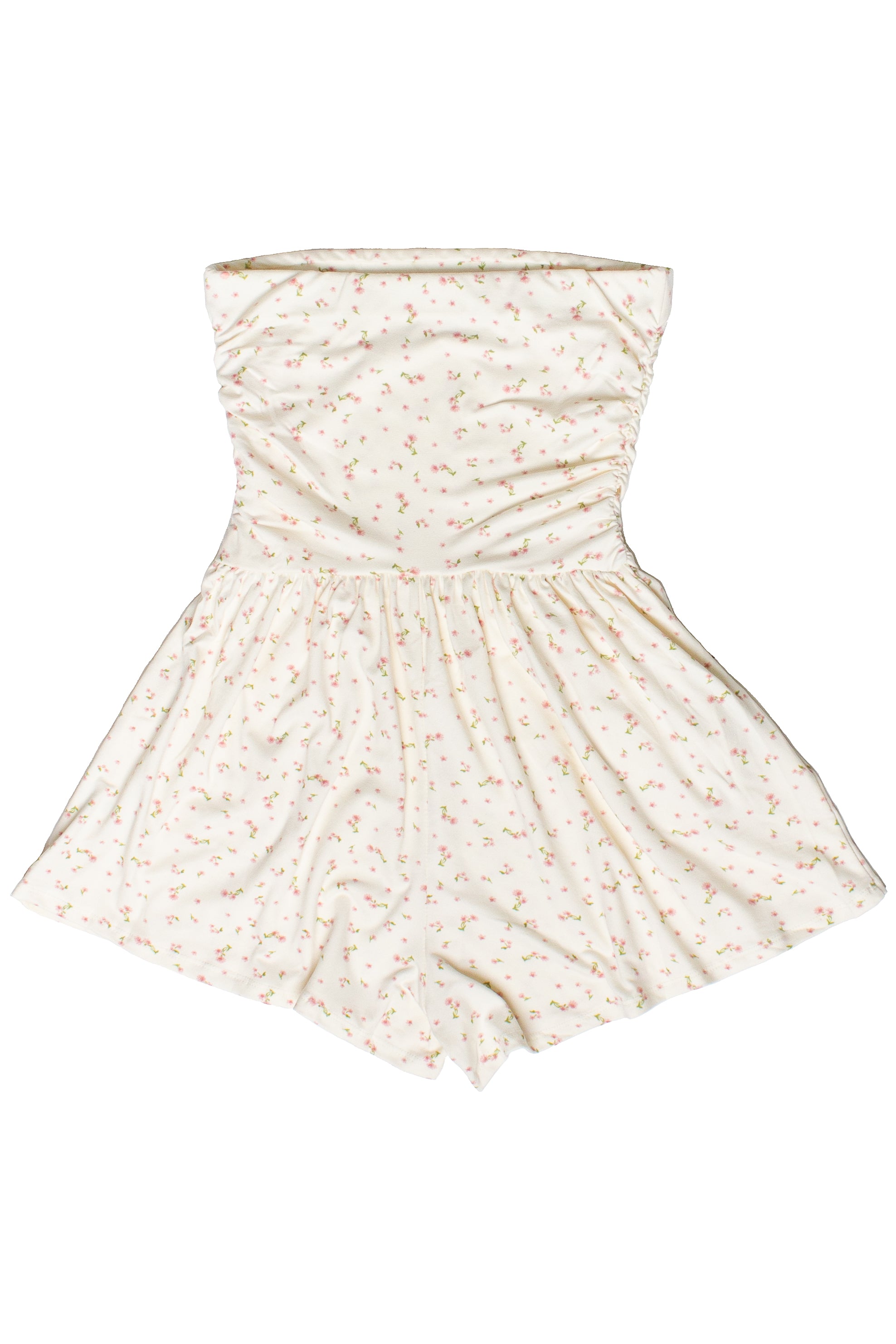 Ditsy Floral Strapless Romper