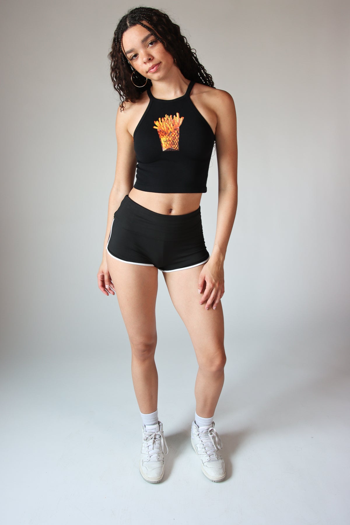 Fold Over Waist Dolphin Shorts