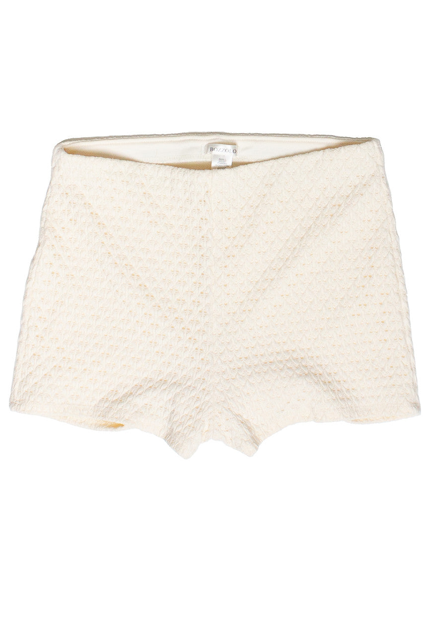 Textured Open Knit Lined Shorts
