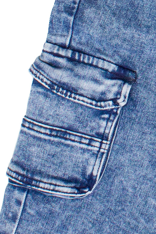 Acid Wash Cargo Jorts