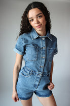 Denim Utility Romper
