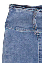 Belted Denim Micro Shorts
