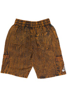 Embroidered Mushroom Block Patchwork Shorts