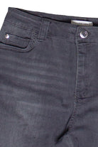 Stretch Denim Jorts - Gray
