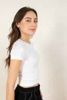 White Seamless Crew Neck Shirt
