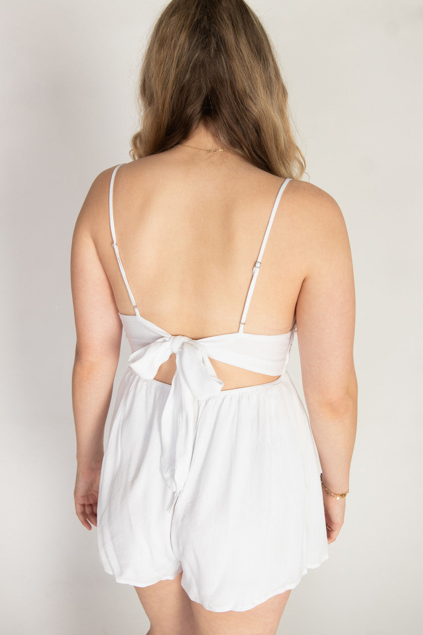 Crochet Lace Top Romper 