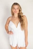 Crochet Lace Top Romper 