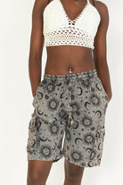 Mineral Wash Celestial Cargo Shorts