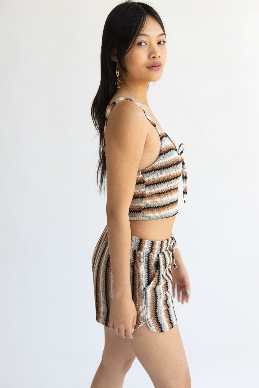 Crochet Stripe Shorts