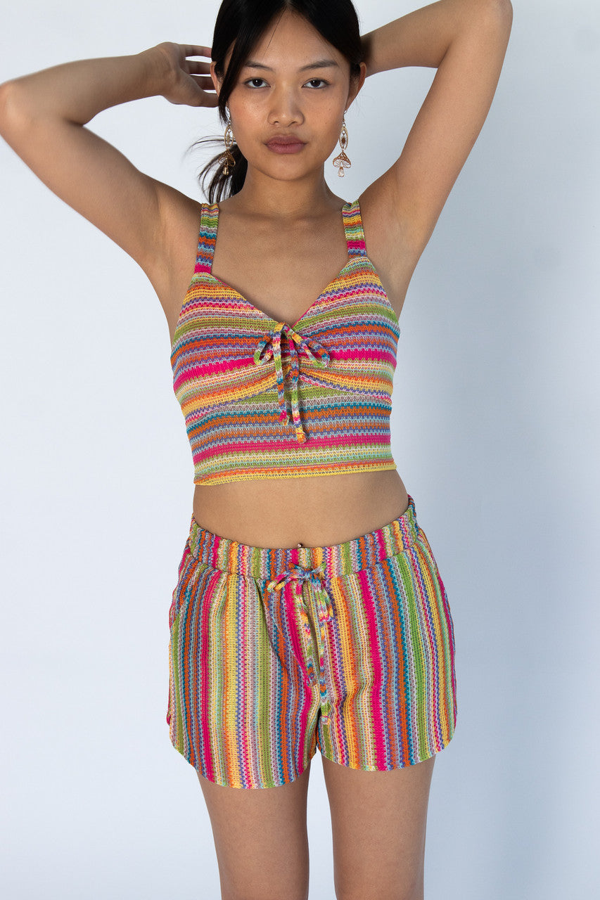 Crochet Stripe Shorts
