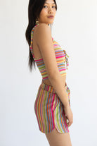 Crochet Stripe Shorts