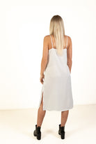 Soft White Midi Slip Dress