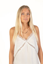 Soft White Midi Slip Dress
