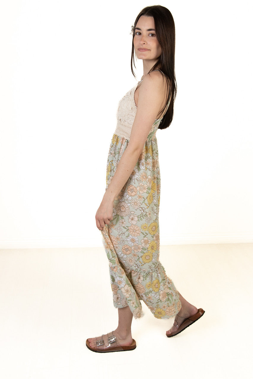 Crochet Top Meadow Maxi Dress
