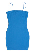 Blue Ribbed Cami Dress