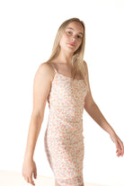Ivory Mesh Floral Mini Dress
