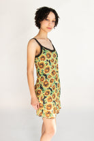 Mesh Ruffle Sunflower Dress