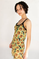 Mesh Ruffle Sunflower Dress