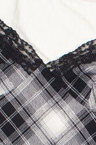 Plaid Cami Mini Dress With Tee