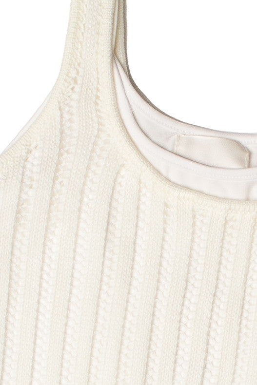 Lined Knit Mini Dress
